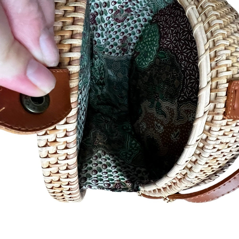 Round Rattan Wicker bag - Picture 6 of 10